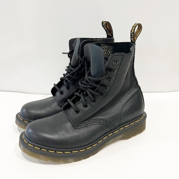 Dr. Martens 1460 Pascal Leather Lace Up Black Boots - Picture 13 of 14
